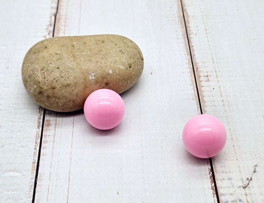2 perles sonores 16mm couleur rose création bolas de grossesse