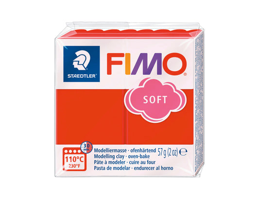 Pâte Fimo Soft 57g – Rouge Noël n°2
