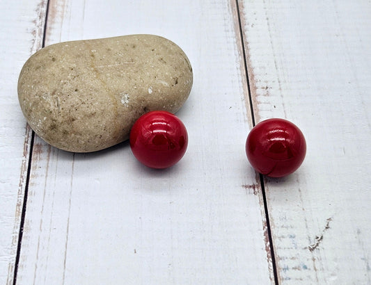 2 perles sonores 16mm couleur rouge création bolas de grossesse