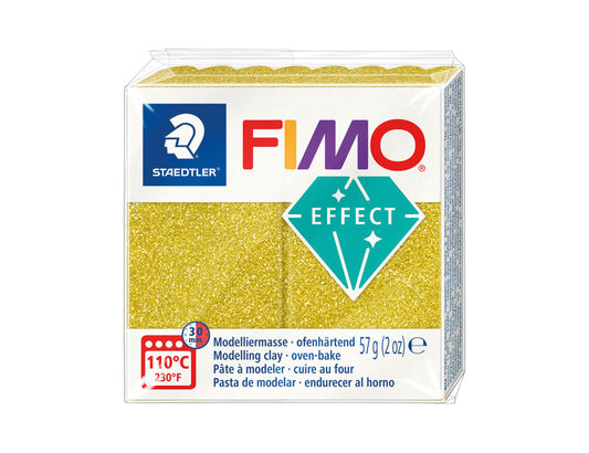 Pâte Fimo Effect pailleté 57g – Or n°112
