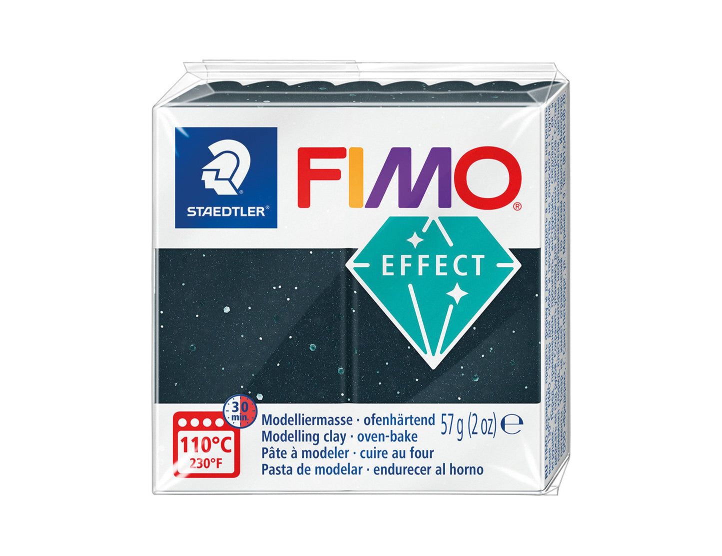 Pâte Fimo Effect pierre 57g – Granit noir n°903
