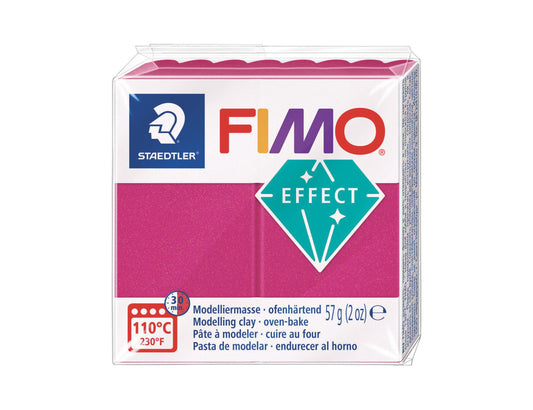 Pâte Fimo Effect métal 57g – Bordeaux n°21