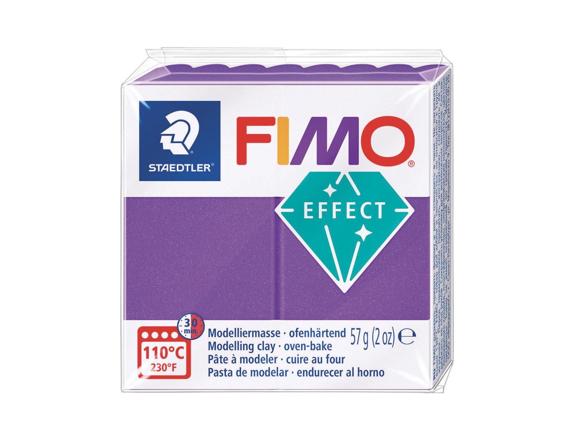 Pâte Fimo Effect métal 57g – Lilas n°61