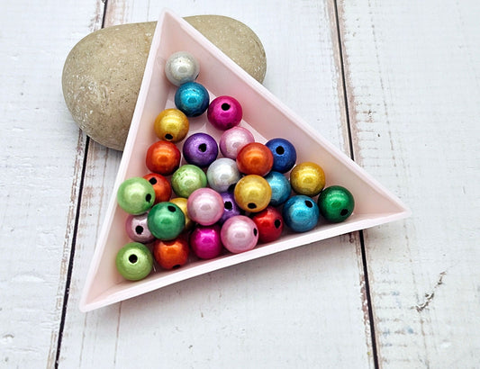 45 perles miracle multicolores 8mm