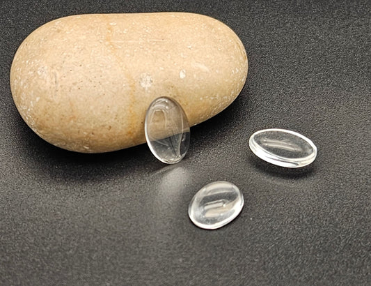 20 cabochons en verre forme ovale 14x10mm
