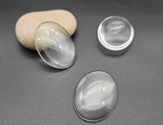 10 cabochons en verre forme ovale 40x30mm