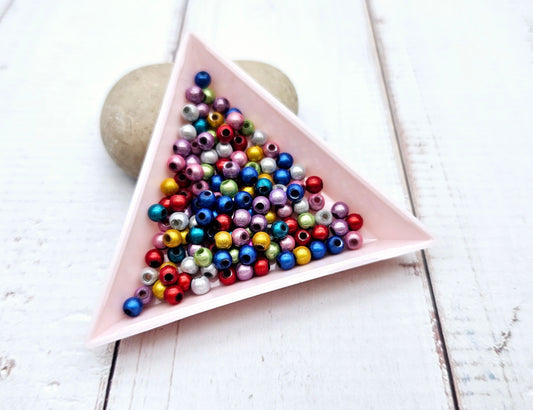 200 perles miracle multicolores 4mm