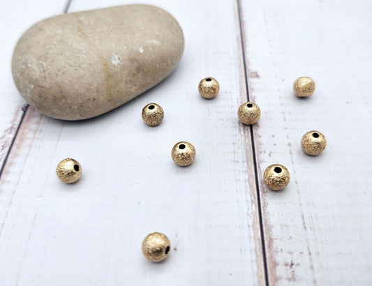 100 perles stardust or mat 6mm