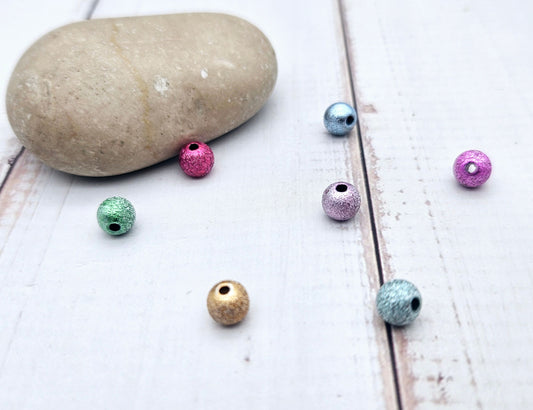 100 perles stardust multicolores 6mm