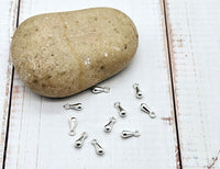 200 breloques gouttes 7mm argent clair