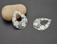 10 estampes gouttes fleurs et feuilles acier inoxydable