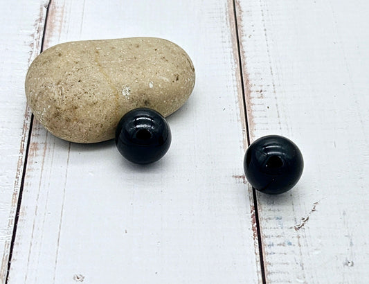 2 perles sonores 16mm couleur noir création bolas de grossesse