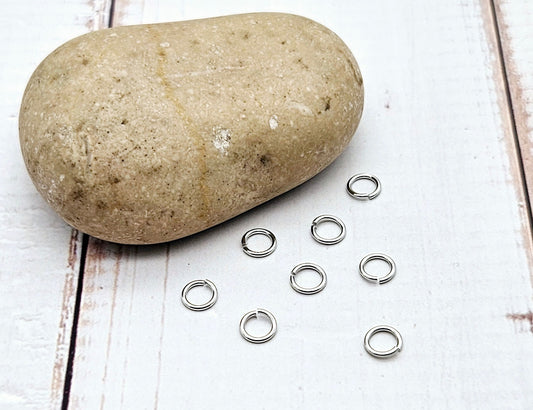 50 anneaux de jonction 5mm argent platine