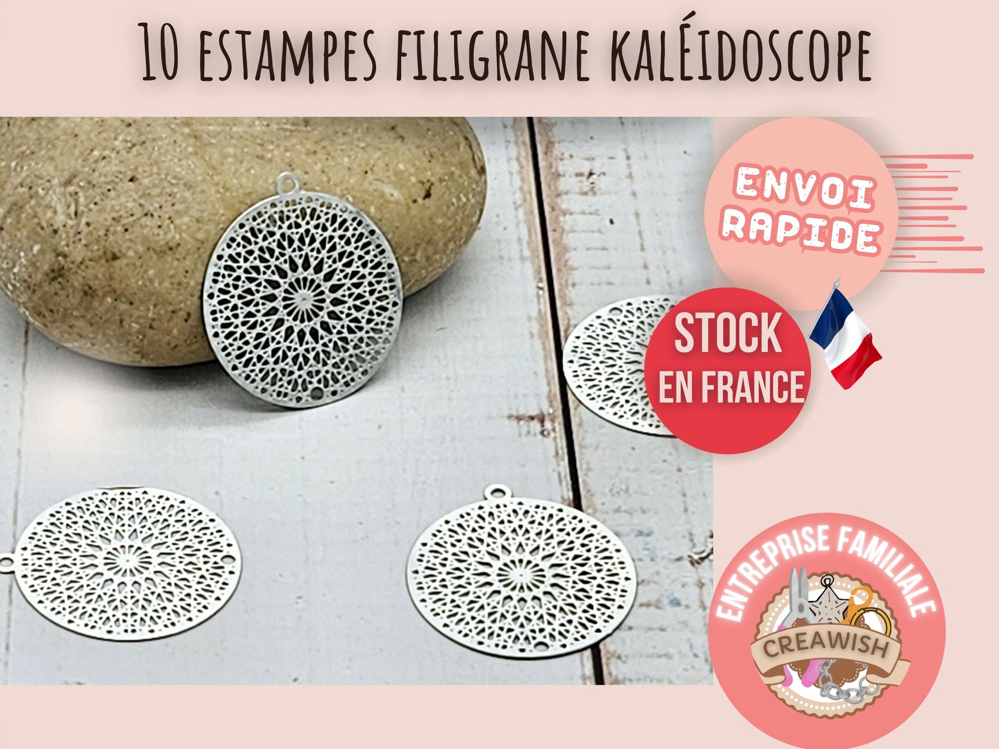 10 estampes filigrane kaléidoscope