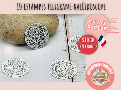 10 estampes filigrane kaléidoscope