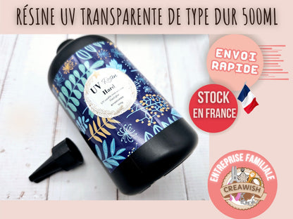 Résine UV transparente de type dur 500gr