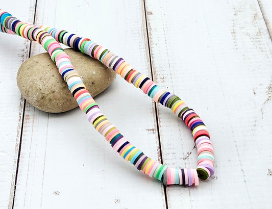 350 perles heishi multicolores 6mm