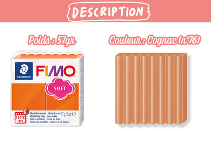 Pâte Fimo Soft 57g – Cognac n°76