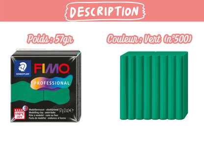 Pâte Fimo Professional 57g – Vert n°500