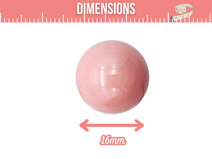 2 perles sonores 16mm couleur vieux rose création bolas de grossesse
