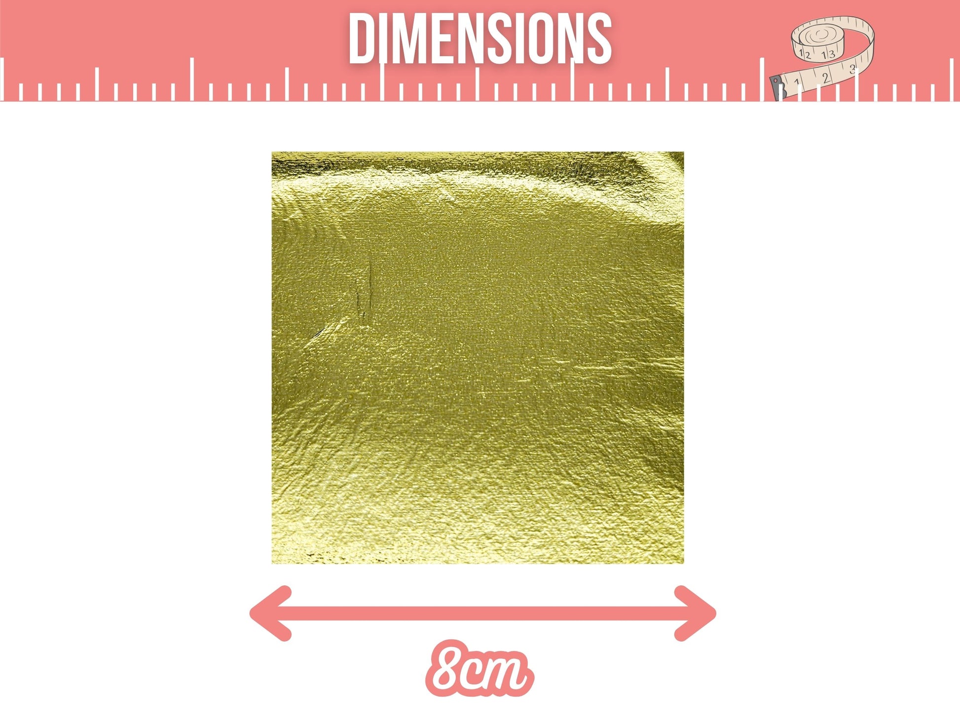 100 Feuilles à Dorer - Imitation Or (8x8 cm)