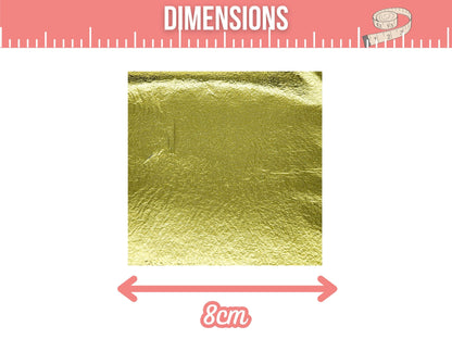 100 Feuilles à Dorer - Imitation Or (8x8 cm)