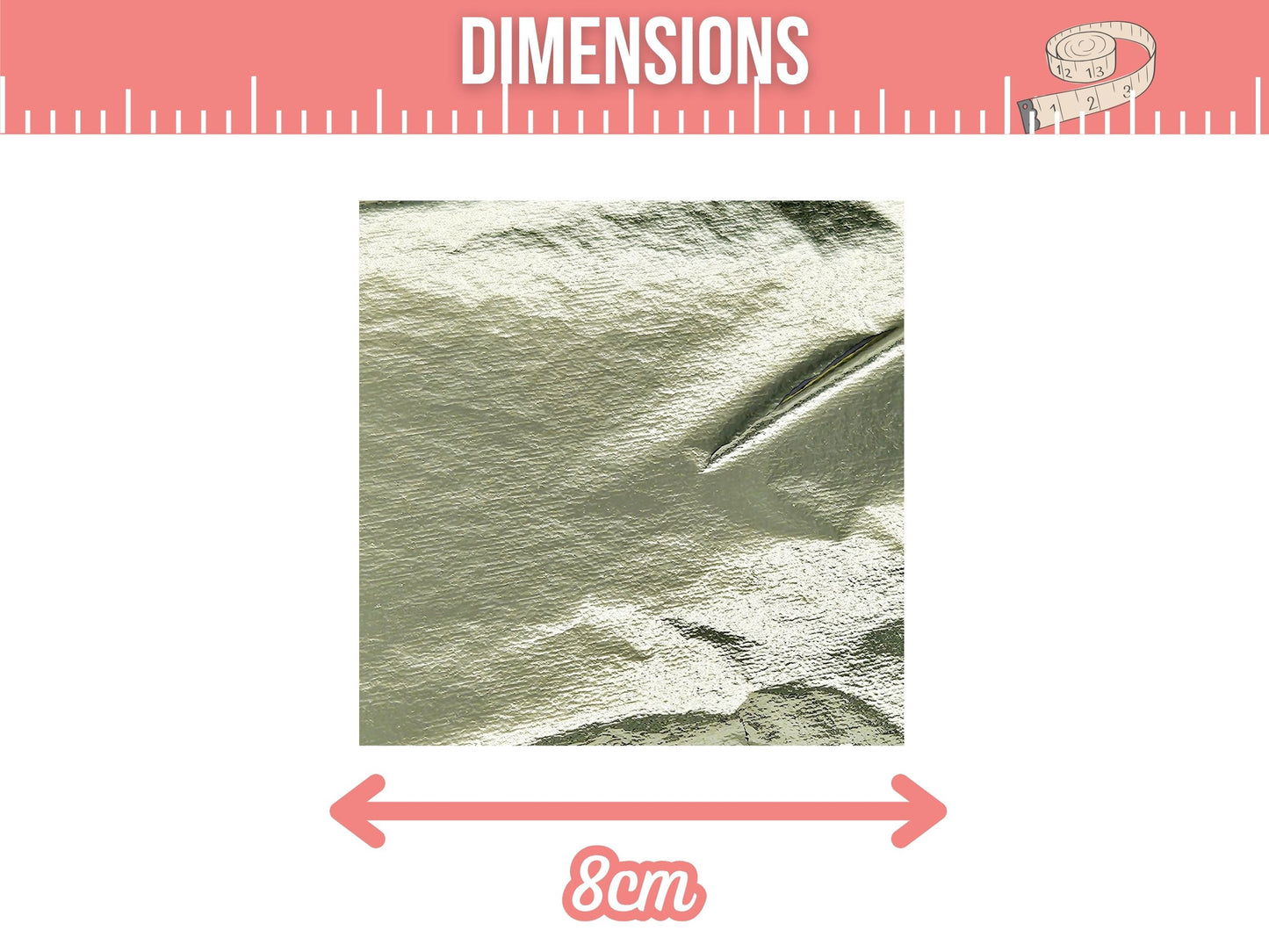 100 Feuilles à Dorer - Imitation champagne argent (8x8 cm)