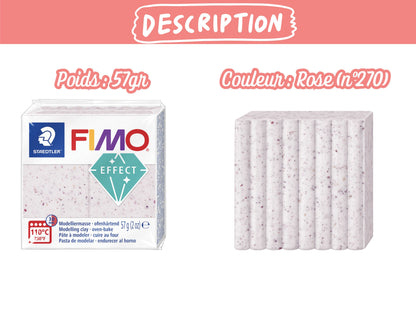 Pâte Fimo Effect botanique 57g – Rose n°270