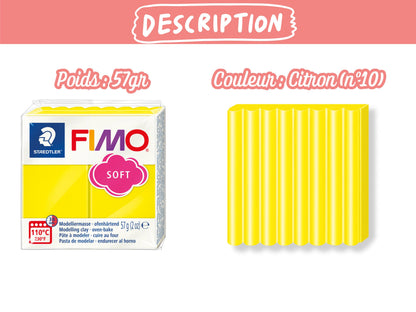 Pâte Fimo Soft 57g – Citron n°10