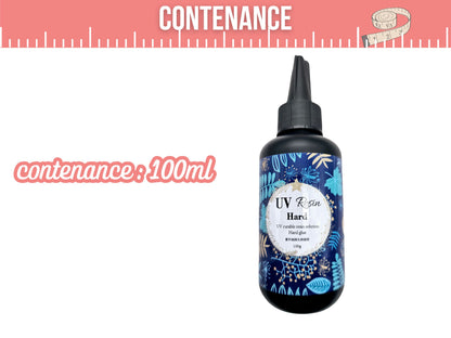Résine UV transparente de type dur 100gr