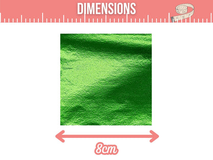 100 Feuilles à Dorer - Couleur vert (8x8 cm)