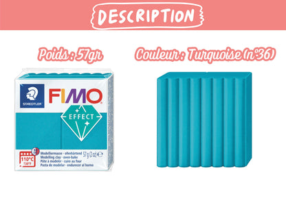 Pâte Fimo Effect métal 57g – Turquoise n°36
