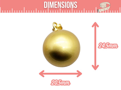 2 pendentifs bola bille sonore 20,5mm or mat - Avec bélière
