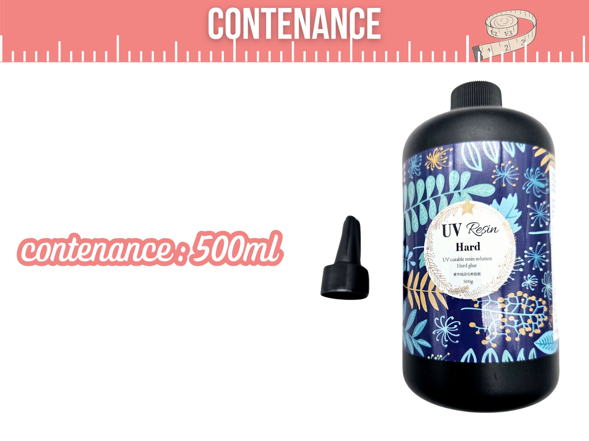 Résine UV transparente de type dur 500gr