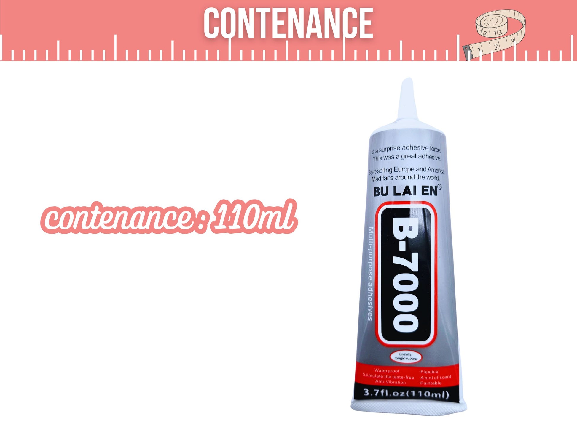 Colle B-7000 110ml pour création de bijoux et loisirs créatifs