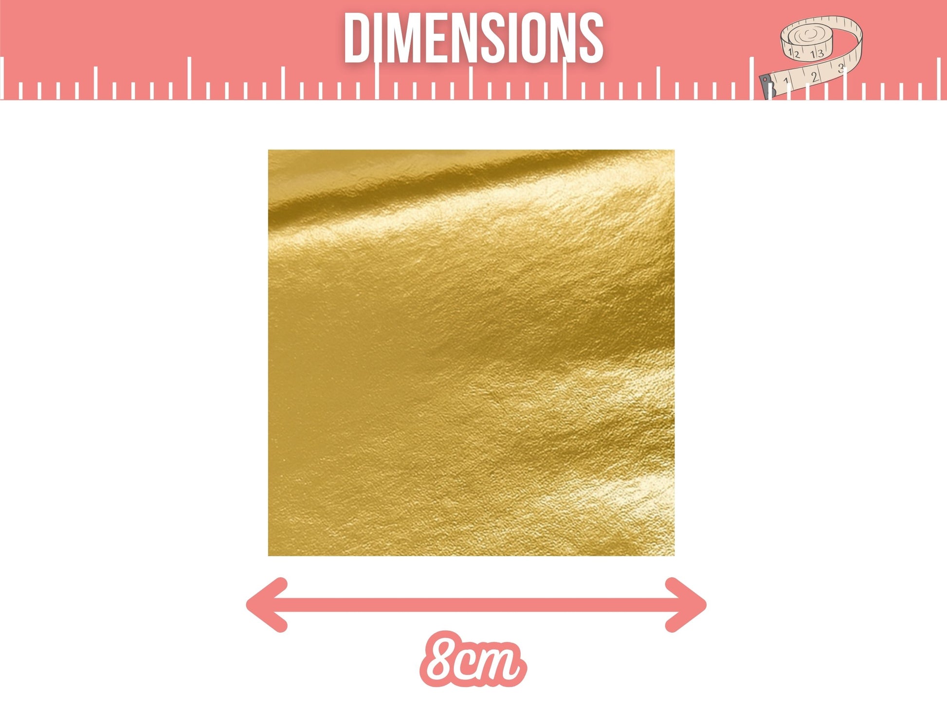 100 Feuilles à Dorer - Imitation champagne or (8x8 cm)