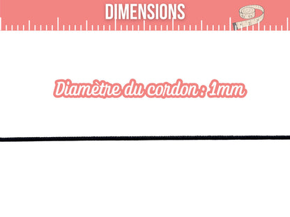Fil élastique noir 1mm – 22 mètres