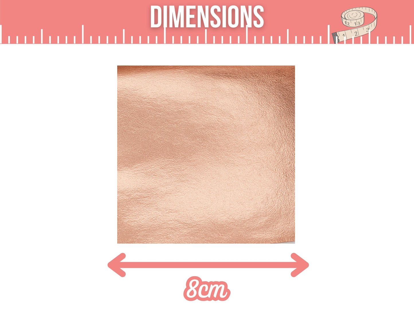 100 Feuilles à Dorer - Imitation Or rose (8x8 cm)