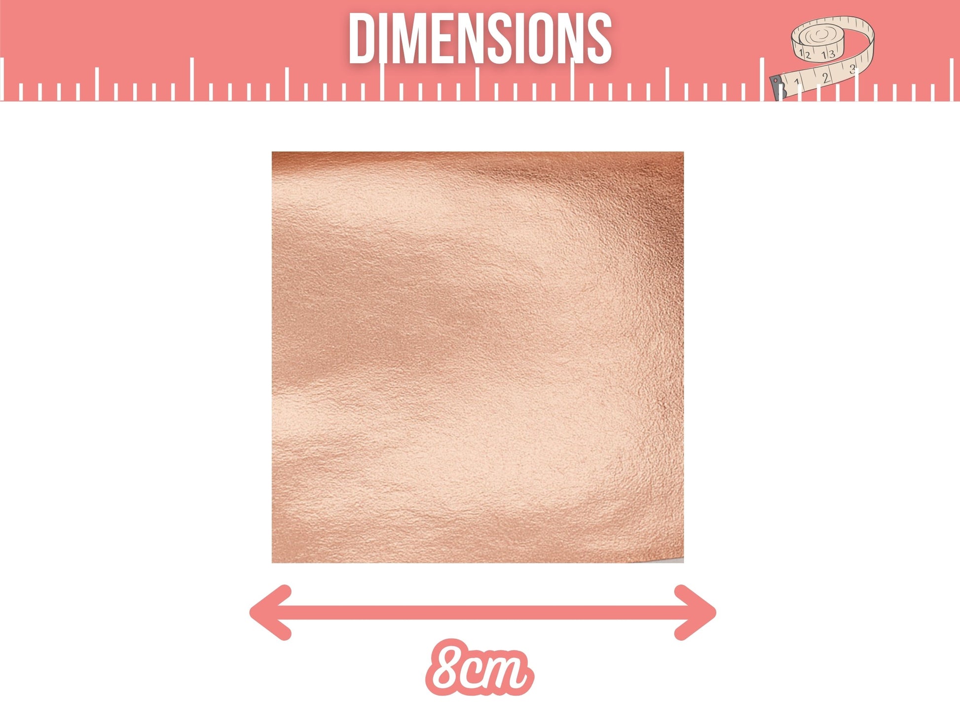 100 Feuilles à Dorer - Imitation Or rose (8x8 cm)