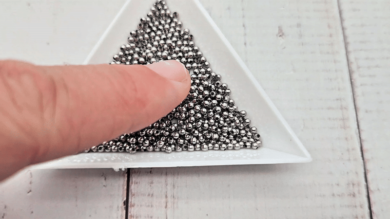 500 perles rondes 2mm acier inoxydable