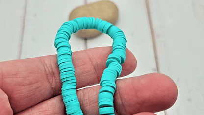 290 perles heishi turquoise 6mm