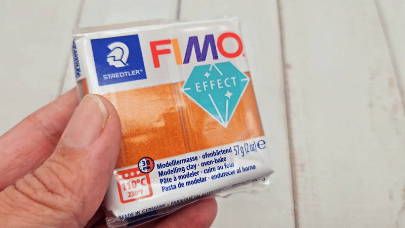 Pâte Fimo Effect métal 57g - Orange n 41
