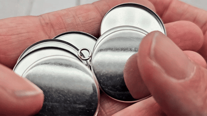 10 pendentifs plateau cabochon 25mm en acier inoxydable