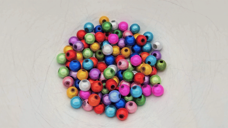 100 perles miracle multicolores 6mm