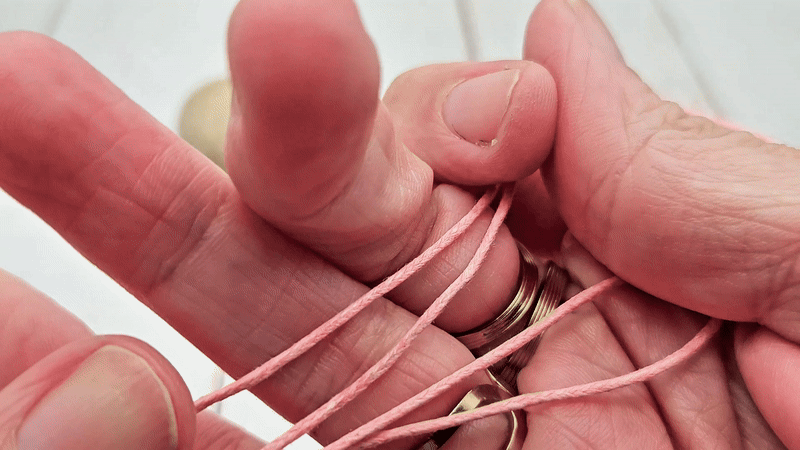 Cordon en coton ciré rose 1mm - 10 mètres