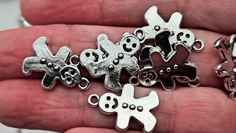 20 breloques bonhomme pain d'épice