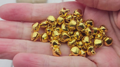 50 breloques grelots clochettes dorées