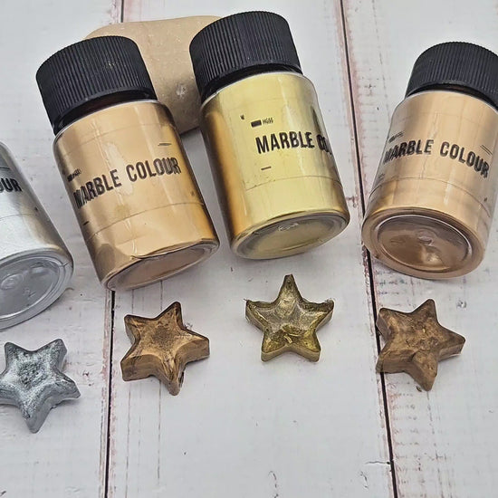 4 flacons de pigments métalliques pour résine
