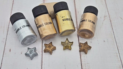 4 flacons de pigments métalliques pour résine