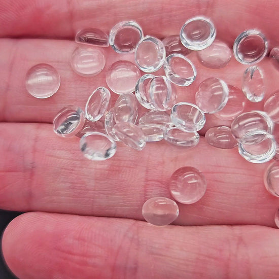 40 cabochons en verre 6mm